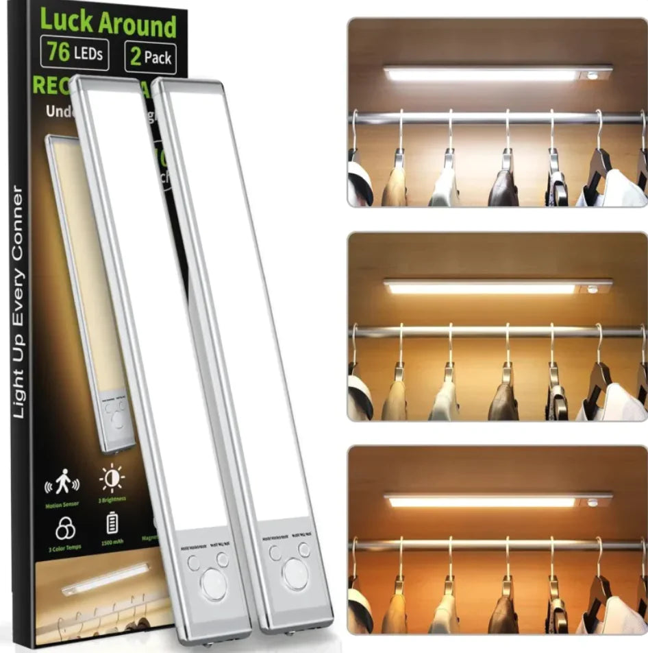 Luz LED Inteligente con Sensor de Movimiento – Recargable y Automática