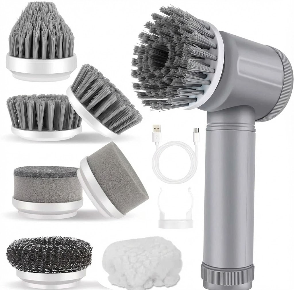 Cepillo Eléctrico Giratorio Inalámbrico – Limpieza Profunda sin Esfuerzo